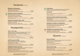 Feinschmecker im Menü