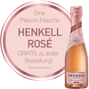 <b>Pikkolo Flasche Henkell Rose GRATIS zu jeder Bestellung</b>