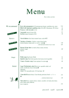 Menu English
