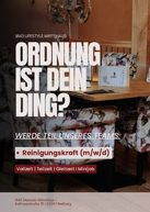 Stellenausschreibung Reinigungskraft